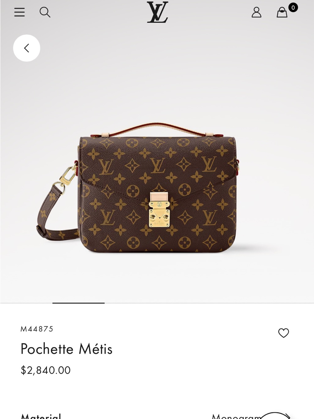 Louis Vuitton Monogram Pochette Métis in Brown and Gold - Picture 1 of 5